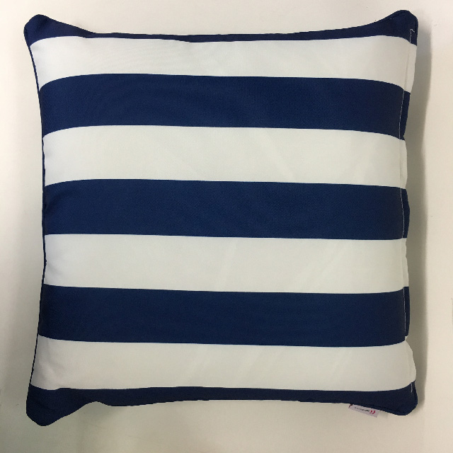 CUSHION, Blue & White Stripe 45cm
